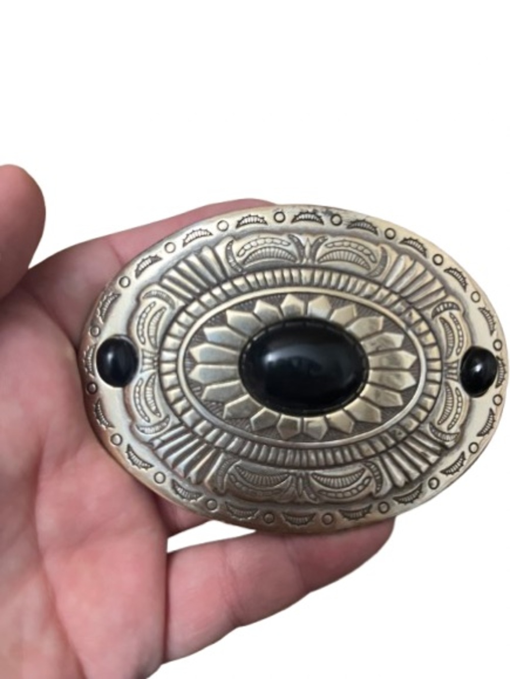 Vintage Southwestern-style Silver Belt Buckle
